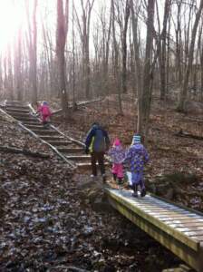 families hiking