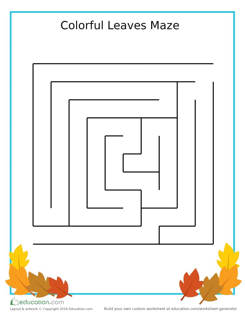 Fun Fall Themed Maze for Toddlers! | Mommy Connections